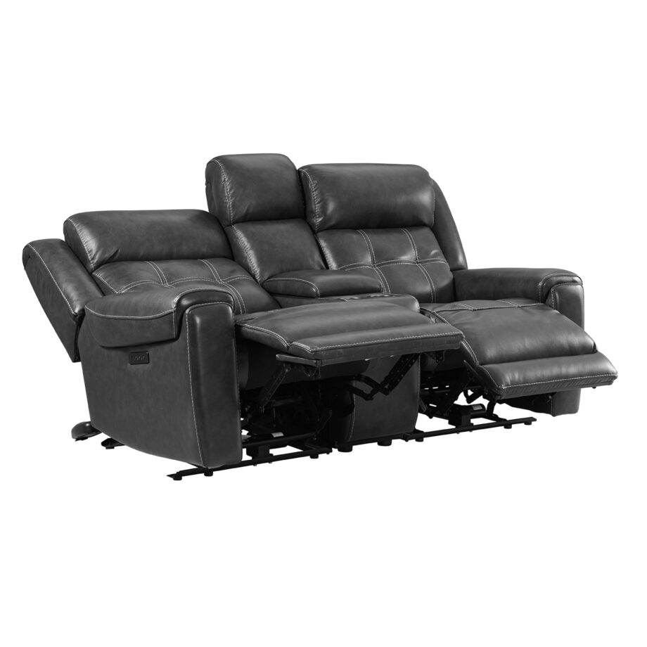 Regis Dual-Power Loveseat | Baron Charcoal