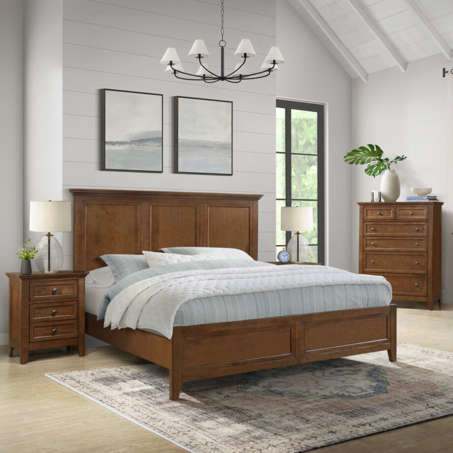 San Mateo King Standard Bed | Tuscan