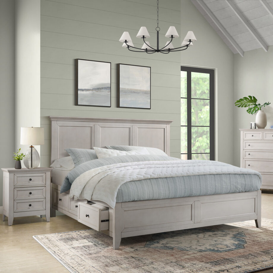 San Mateo King Standard Bed | White