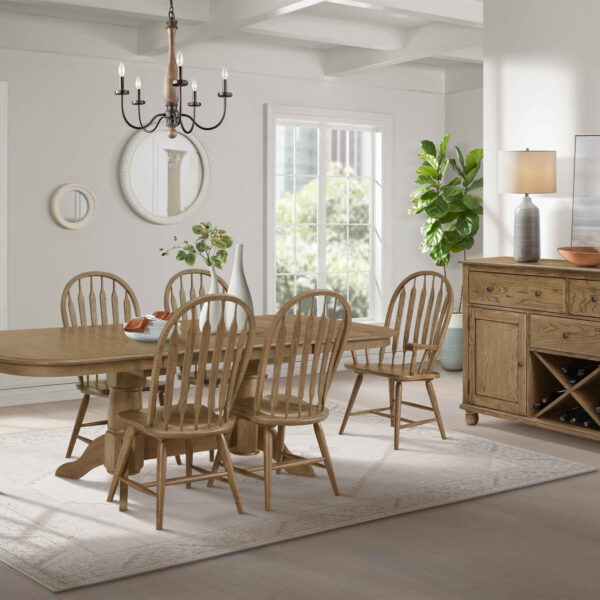 Colonial Oak Trestle Table