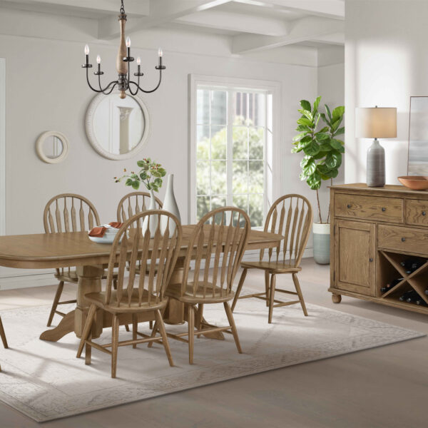 Colonial Oak Trestle Table
