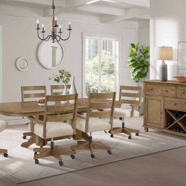 Colonial Oak Trestle Table