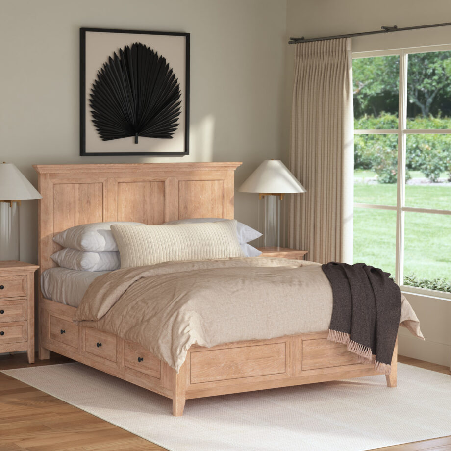 San Mateo King Storage Bed | Wheat