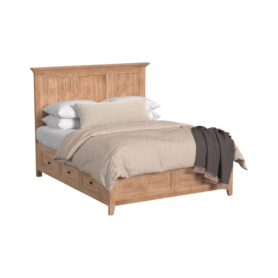 San Mateo Queen Storage Bed | Wheat