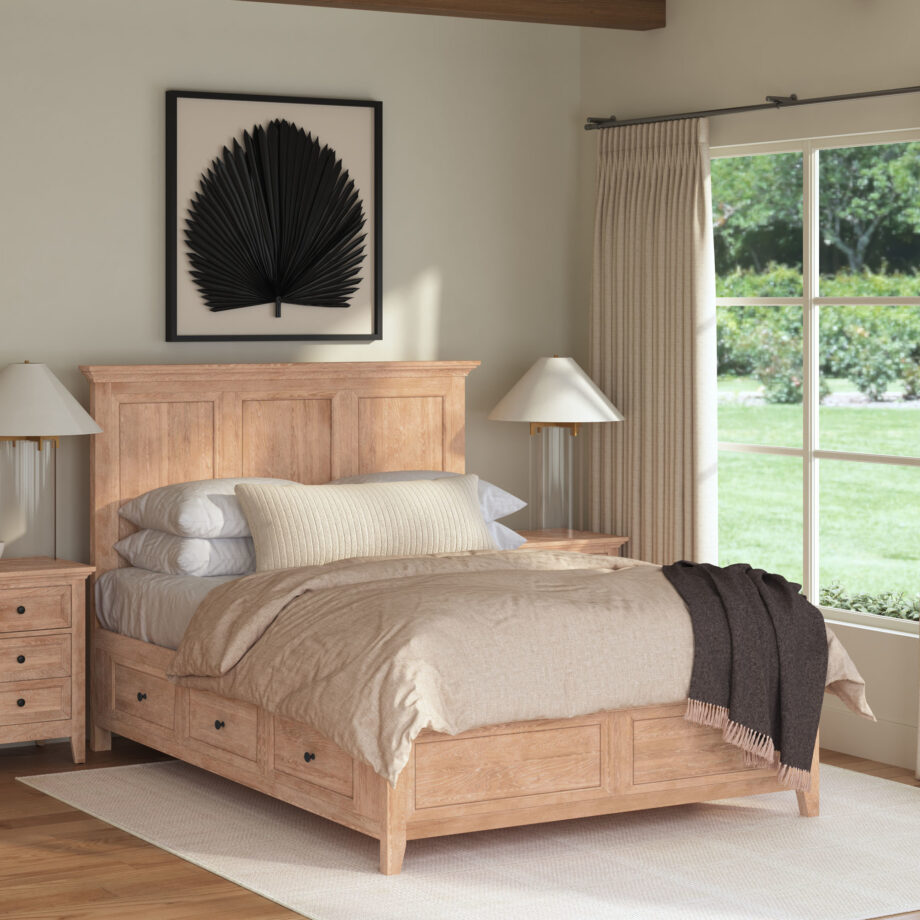 San Mateo Queen Storage Bed | Wheat