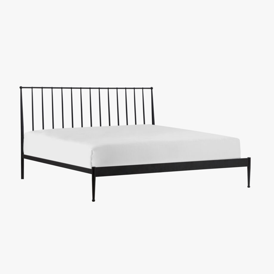 Transitional King Metal Bed