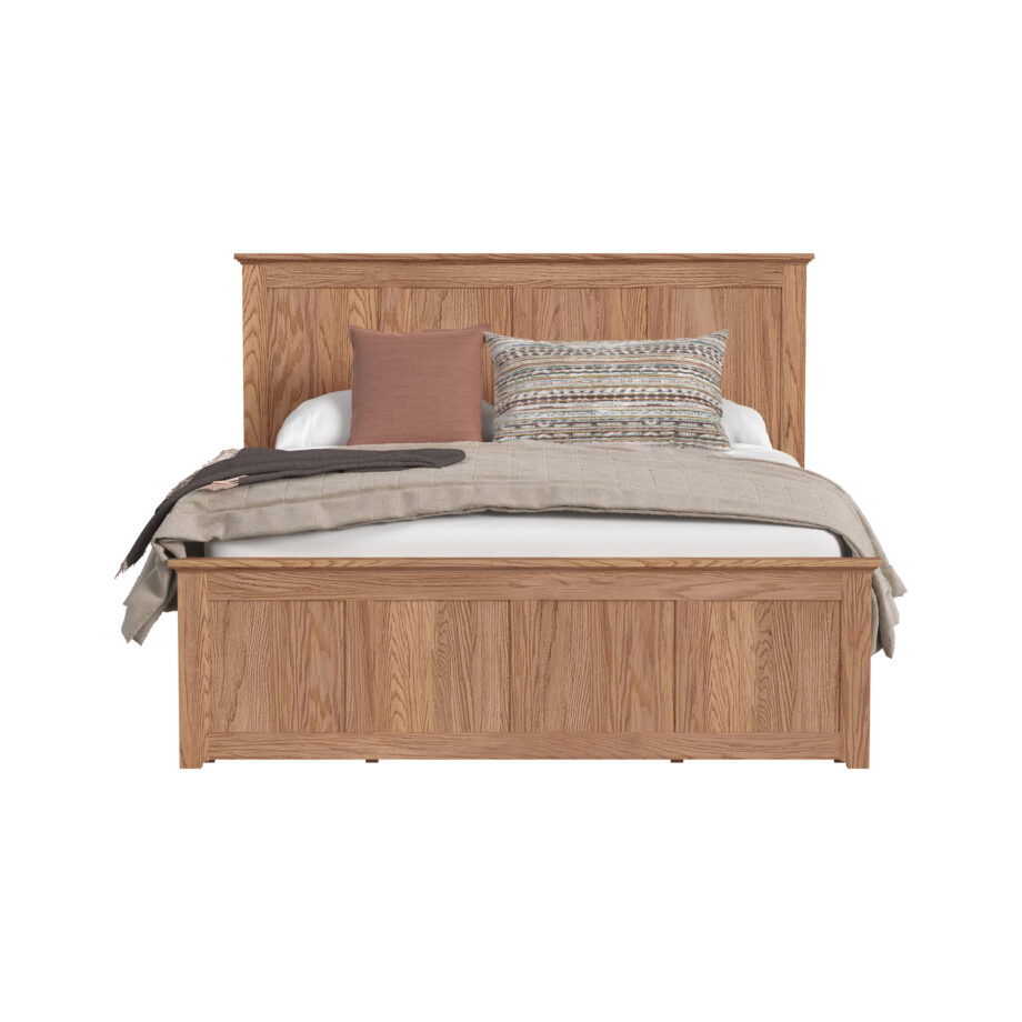 Oak Park King Captain's Bed w-6 Drawers | Taupe