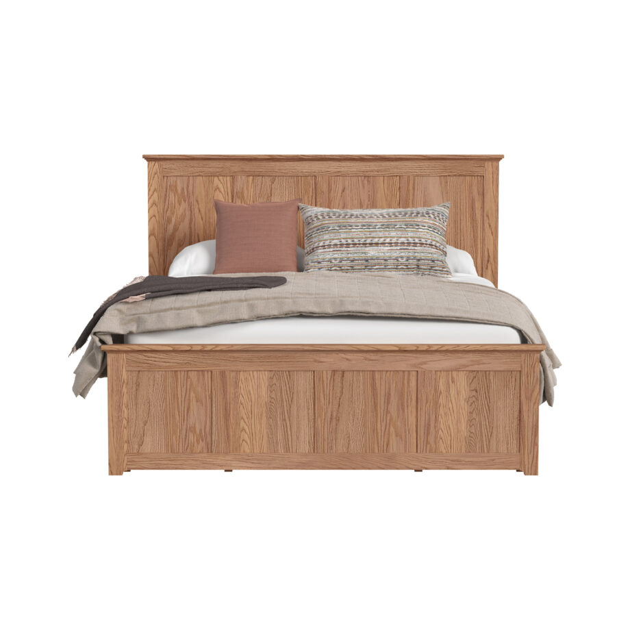 Oak Park King Captain's Bed w-12 Drawers | Taupe
