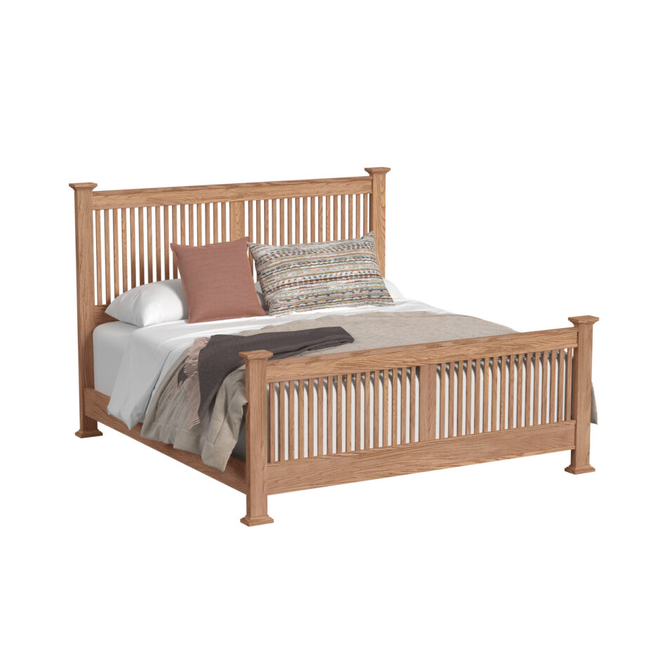 Oak Park King Slat Bed | Taupe