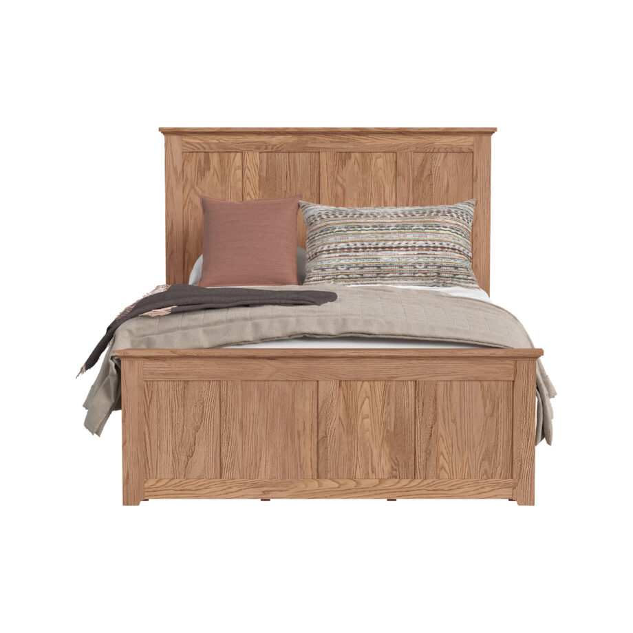 Oak Park Queen Captain's Bed w-9 Drawers | Taupe