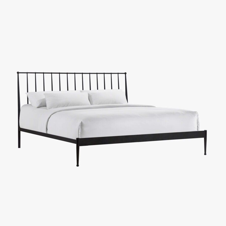 Transitional King Metal Bed