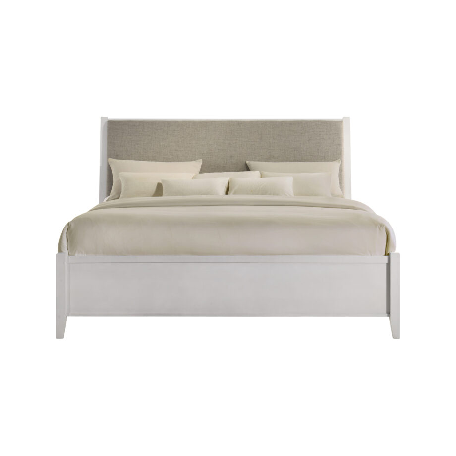 Andover King Uph. Bed | White