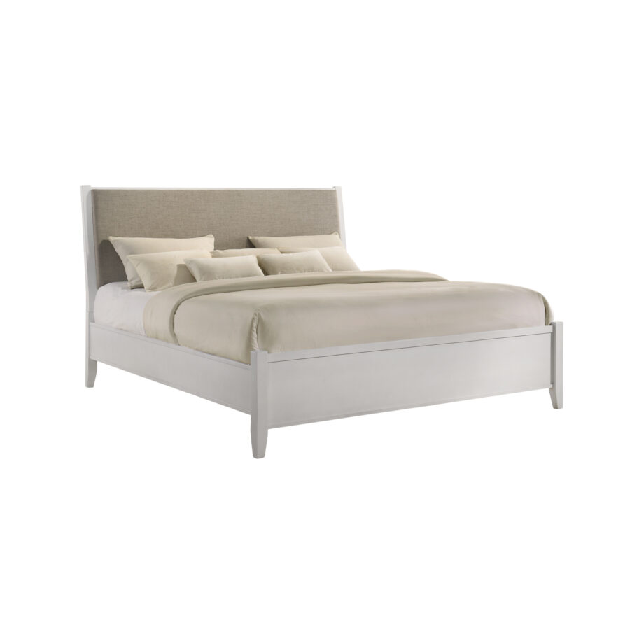 Andover King Uph. Bed | White
