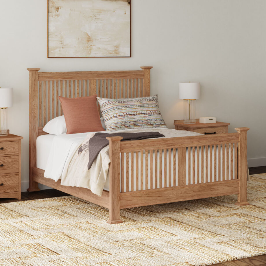 Oak Park Queen Slat Bed | Taupe
