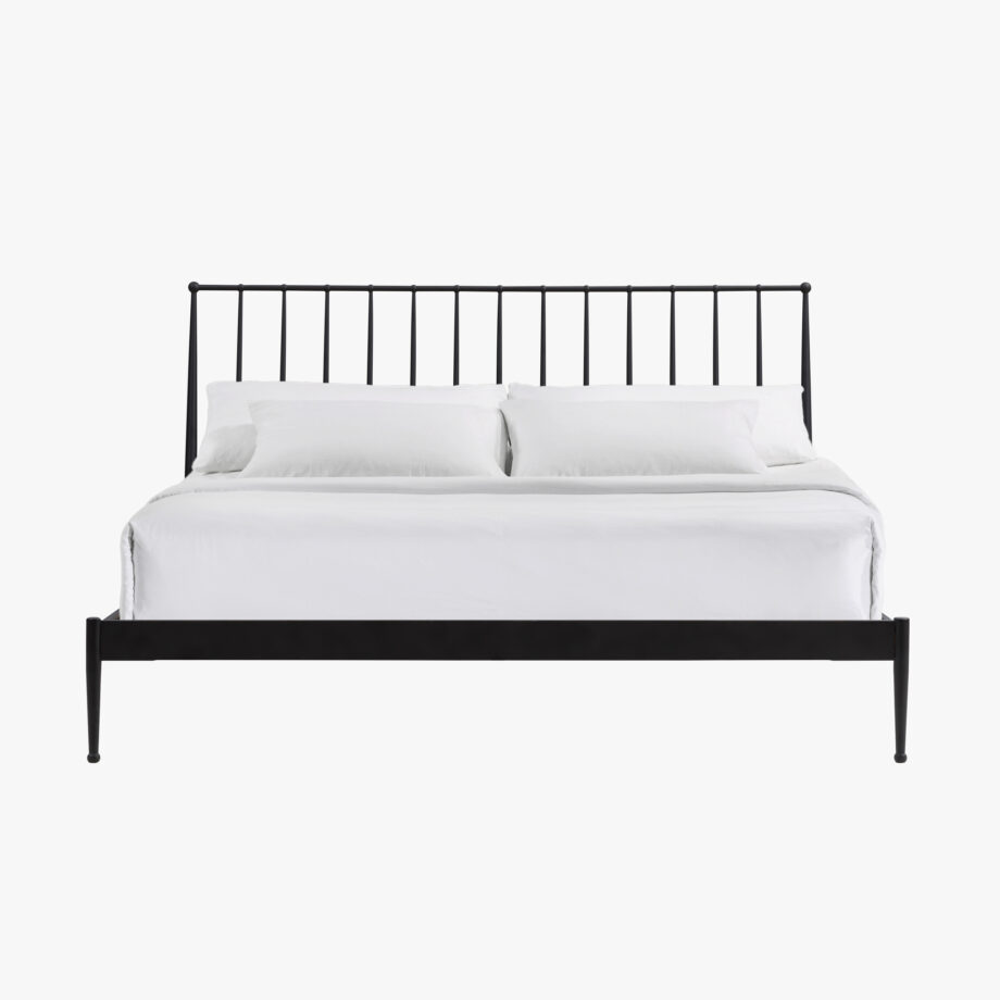 Transitional King Metal Bed