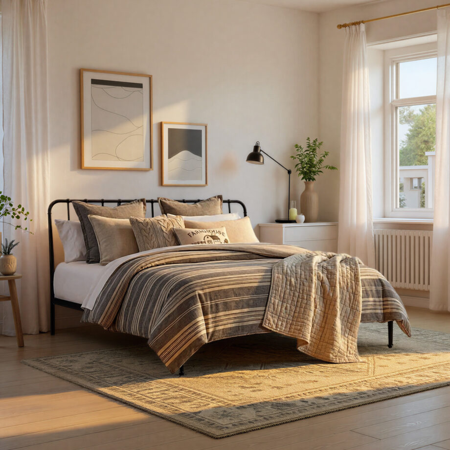 Farmhouse King Metal Bed