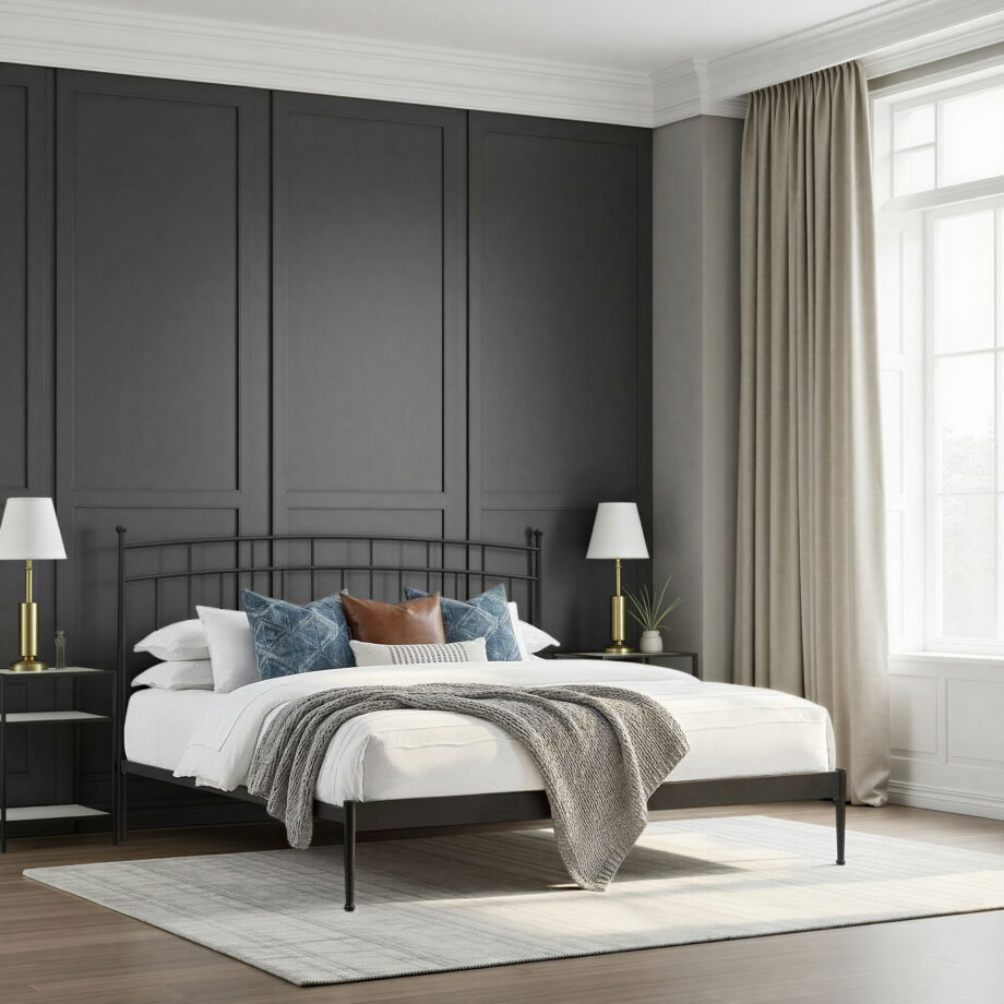 Traditional King Metal Bed