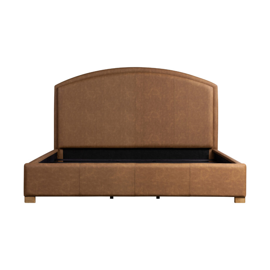 Jackson Uph. King Bed | Brown PU Leather
