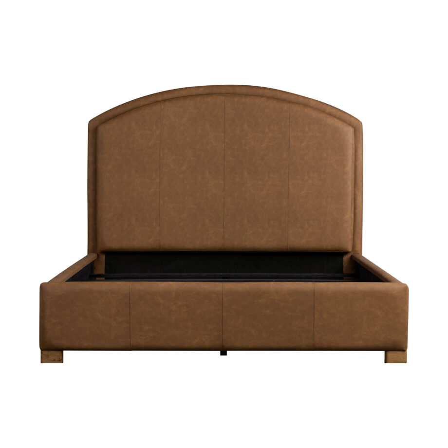 Jackson Uph. Queen Bed | Brown PU Leather