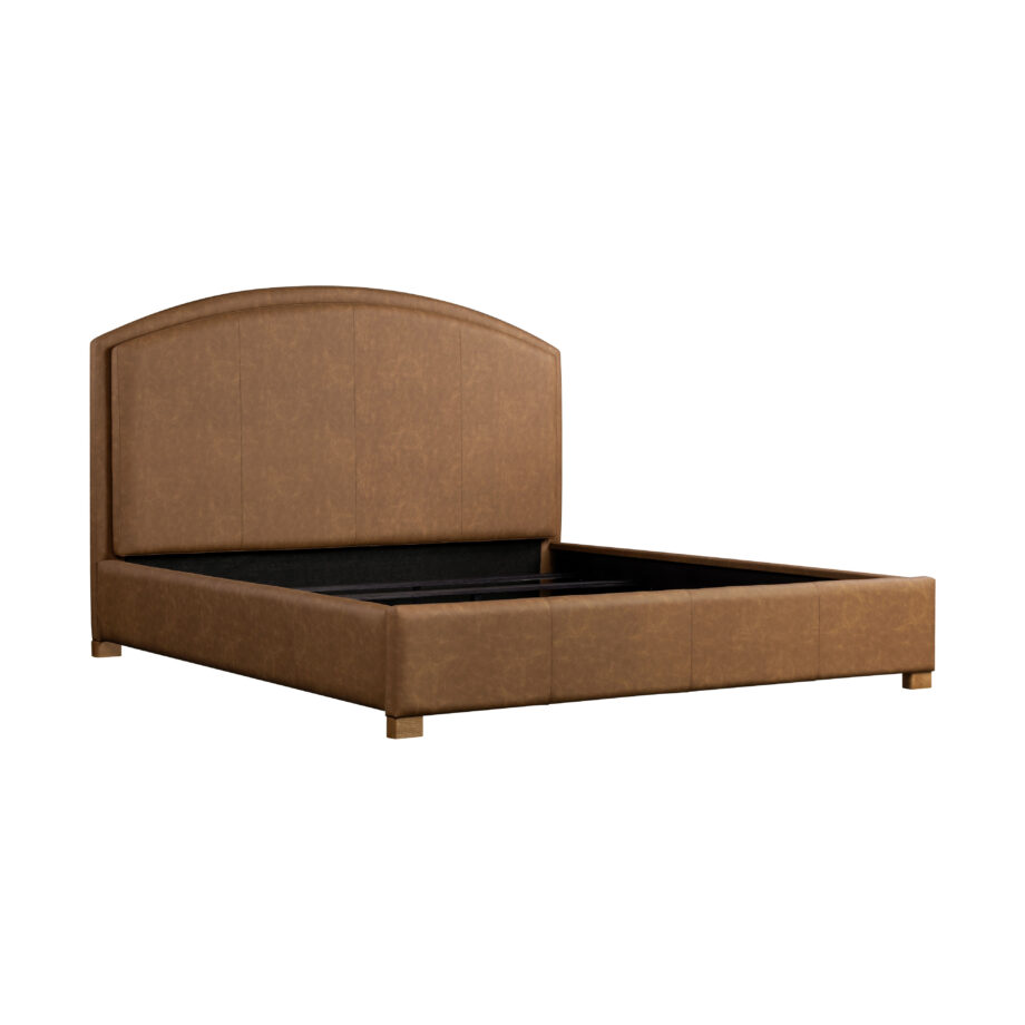 Jackson Uph. King Bed | Brown PU Leather