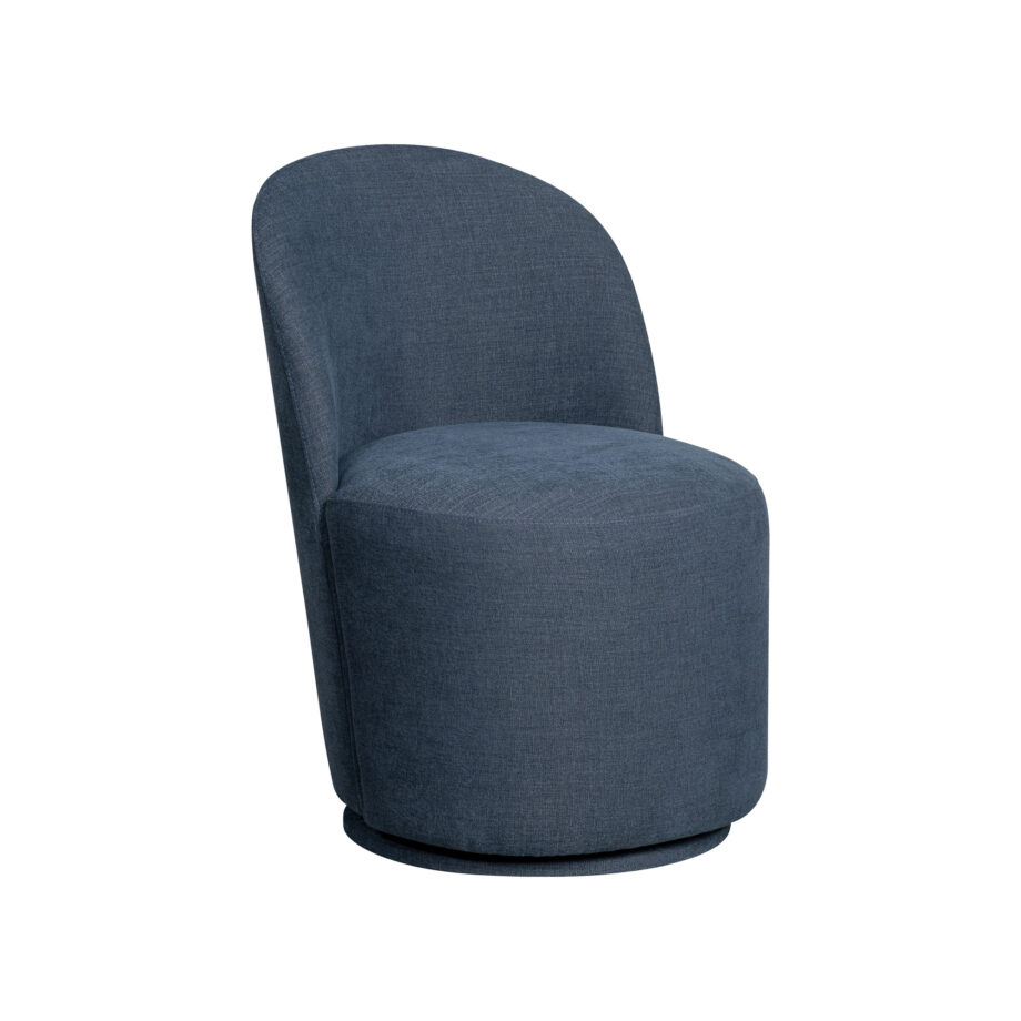 Uph. Dining Chair Curved Back Modern | Denim