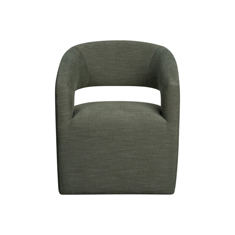 Uph. Dining Chair Curved Open Back | Sage