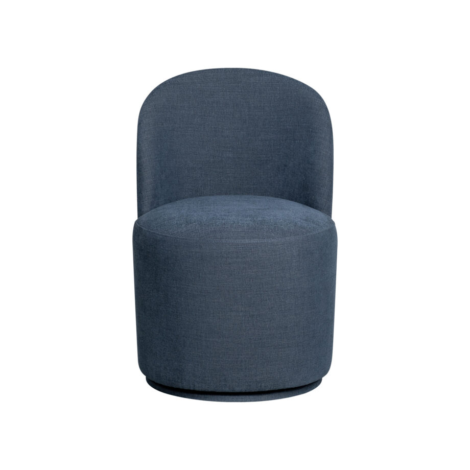 Uph. Dining Chair Curved Back Modern | Denim