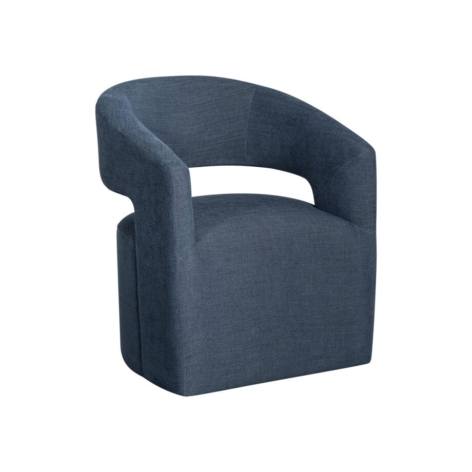 Uph. Dining Chair Curved Open Back | Denim
