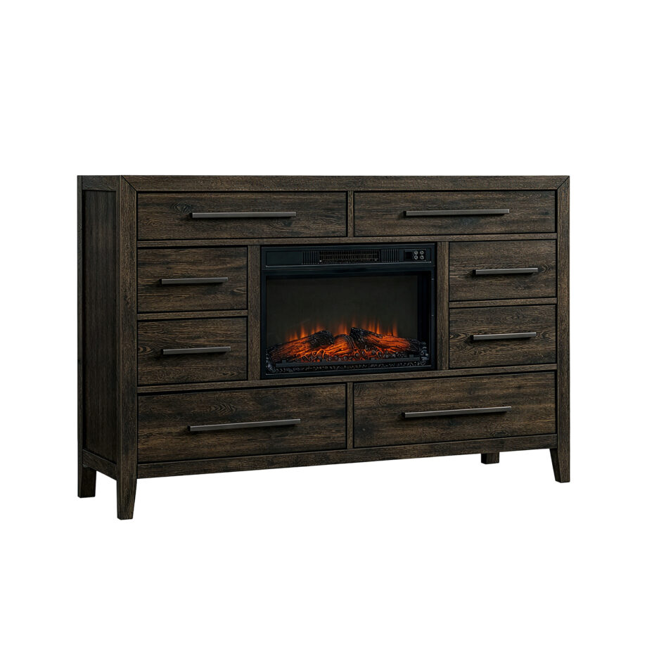 Norwich Gentleman's Chest w/Heater | Dark Rustic Oak