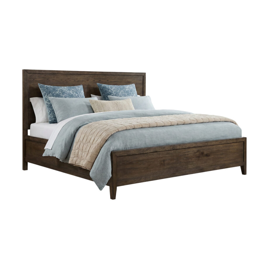 Norwich King Panel Bed | Dark Rustic Oak