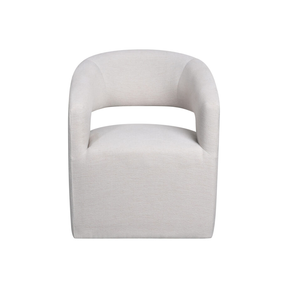 Uph. Dining Chair Curved Open Back | Cream