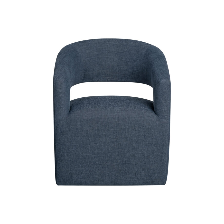 Uph. Dining Chair Curved Open Back | Denim