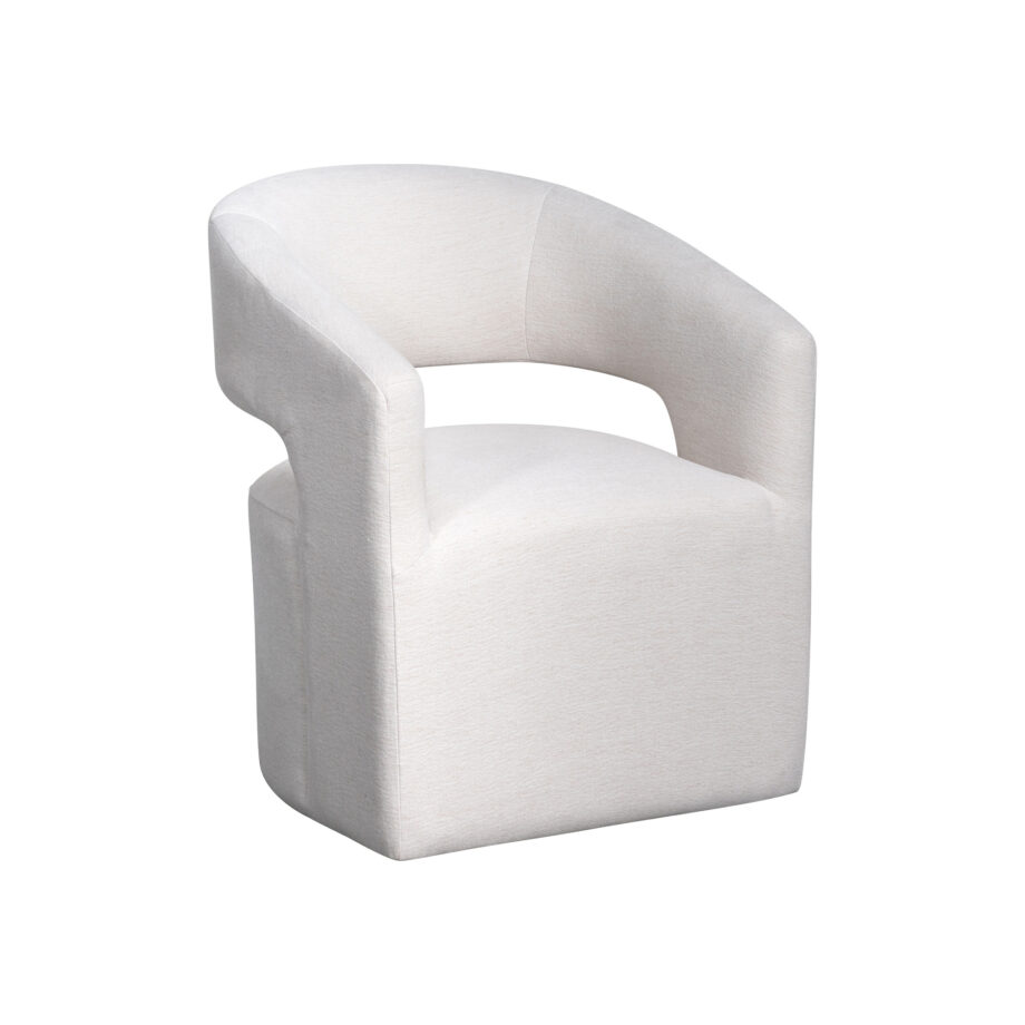 Uph. Dining Chair Curved Open Back | Cream