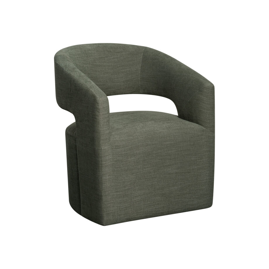 Uph. Dining Chair Curved Open Back | Sage