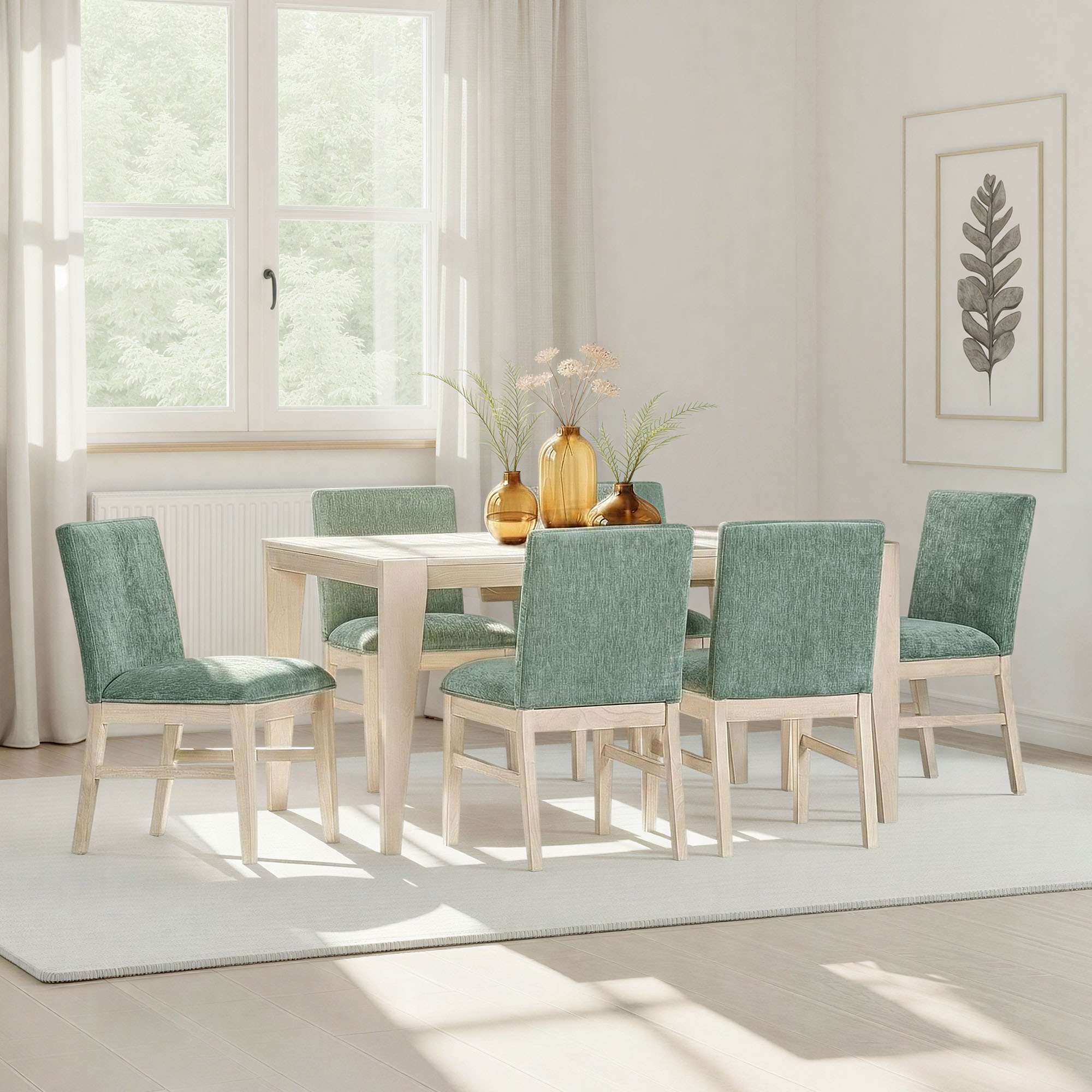 West End Parson Chair - Sage Green | Natural