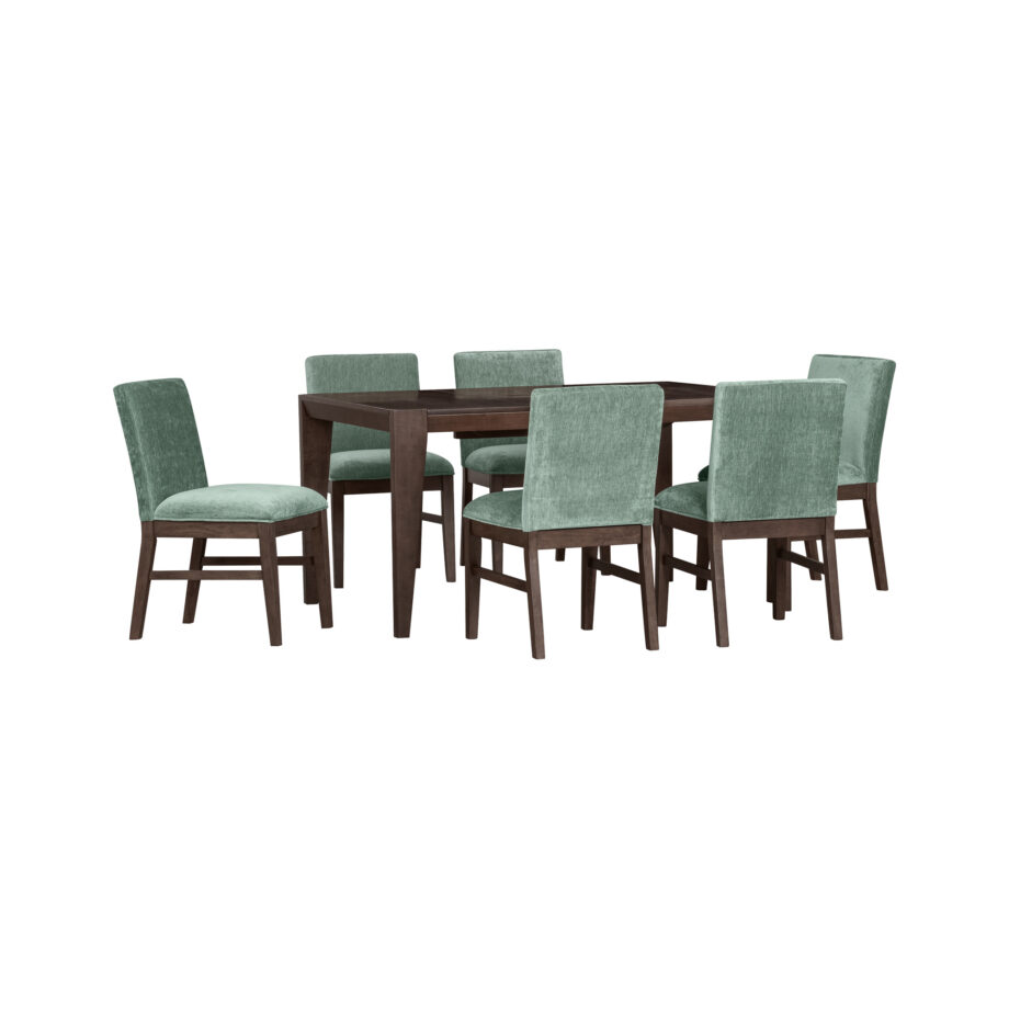 West End Parson Chair - Sage Green | Saddle Brown