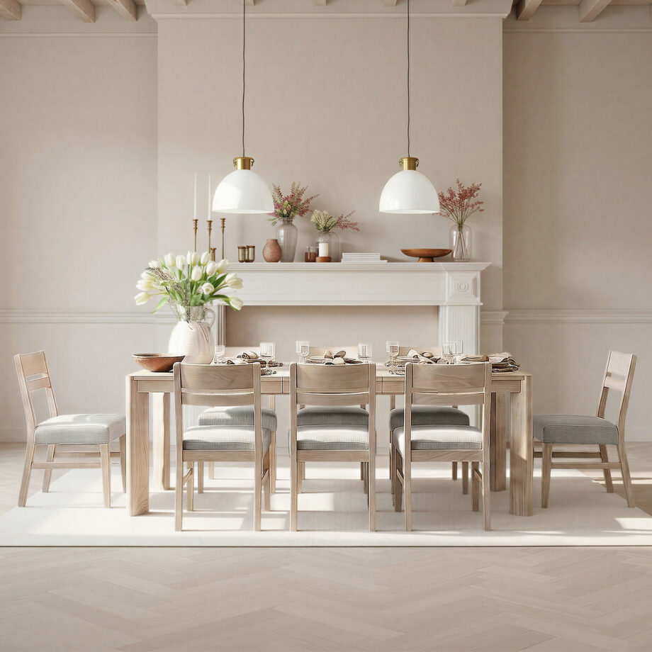 West End Ladder Chair - Ivory | Natural