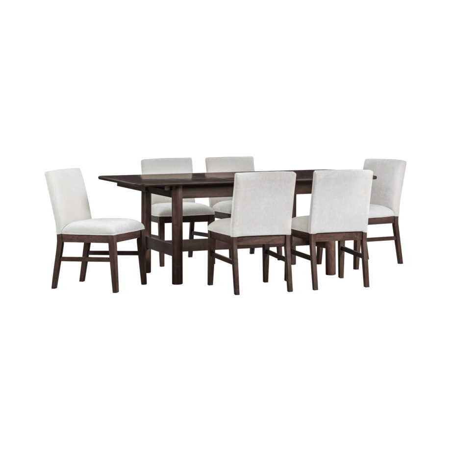 West End Parson Chair - Ivory | Saddle Brown