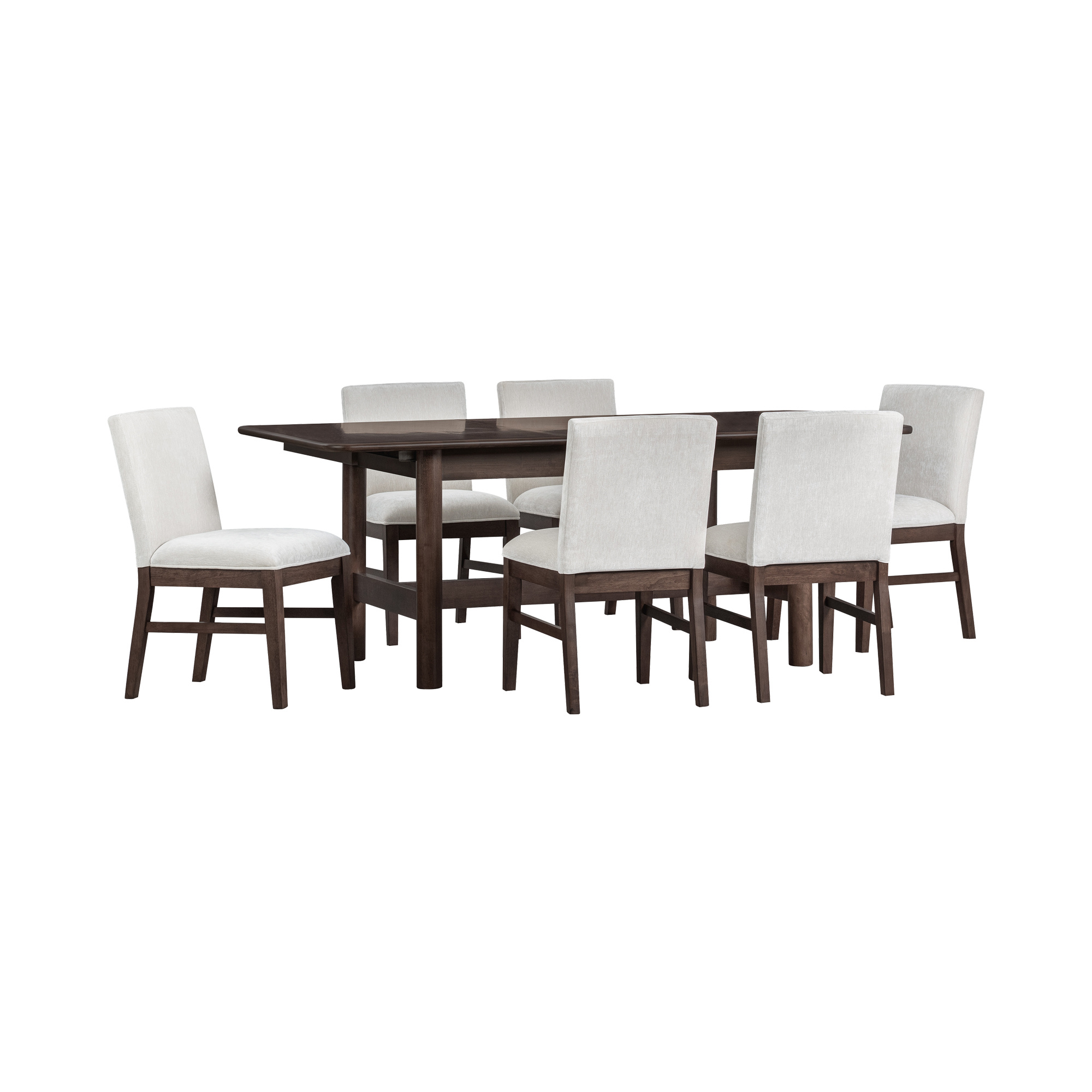 West End Parson Chair - Ivory | Saddle Brown