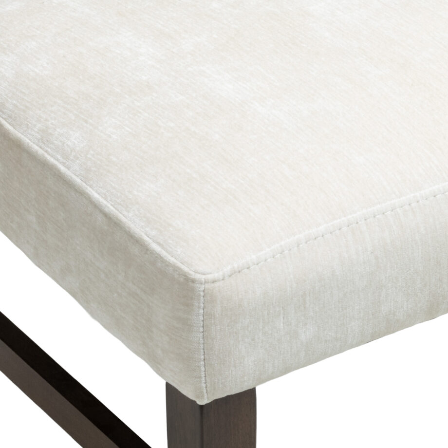 West End Ladder Chair - Ivory | Saddle Brown