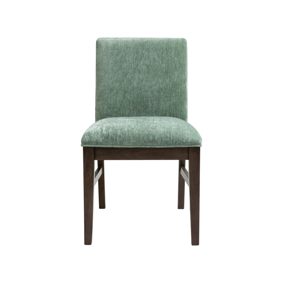 West End Parson Chair - Sage Green | Saddle Brown