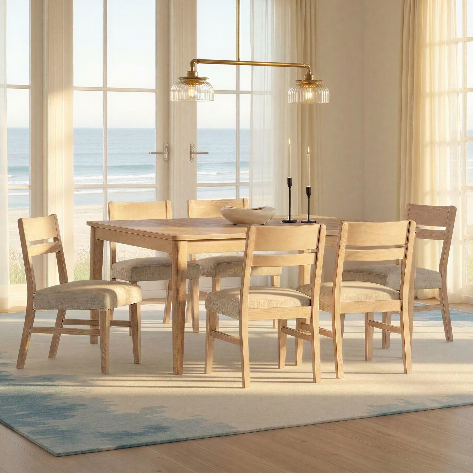 West End Spindle Leg Table | Natural