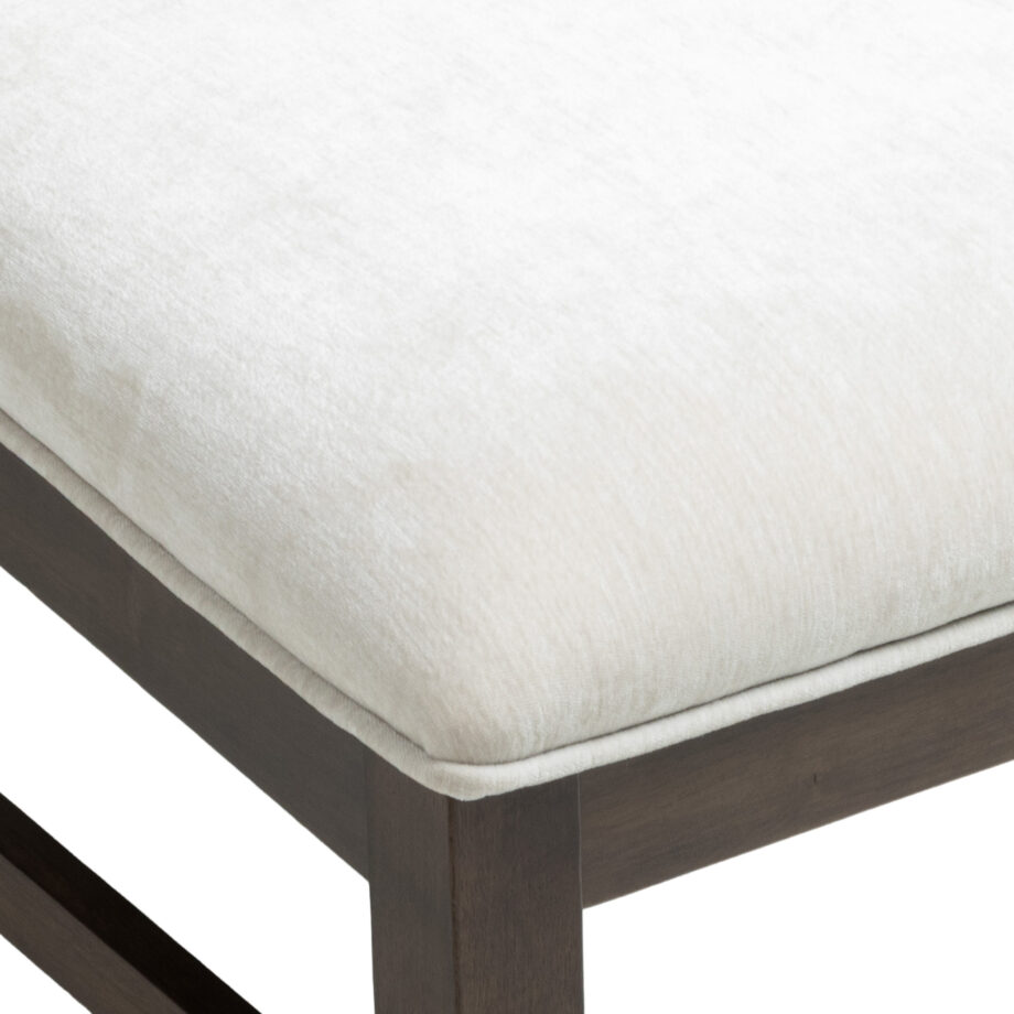 West End Parson Chair - Ivory | Saddle Brown