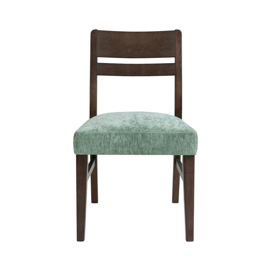 West End Ladder Chair - Sage Green | Saddle Brown
