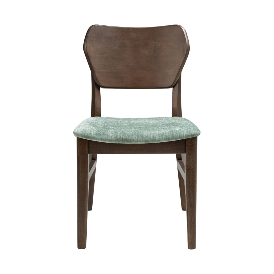 West End Curved Panel - Sage Green | Saddle Brown
