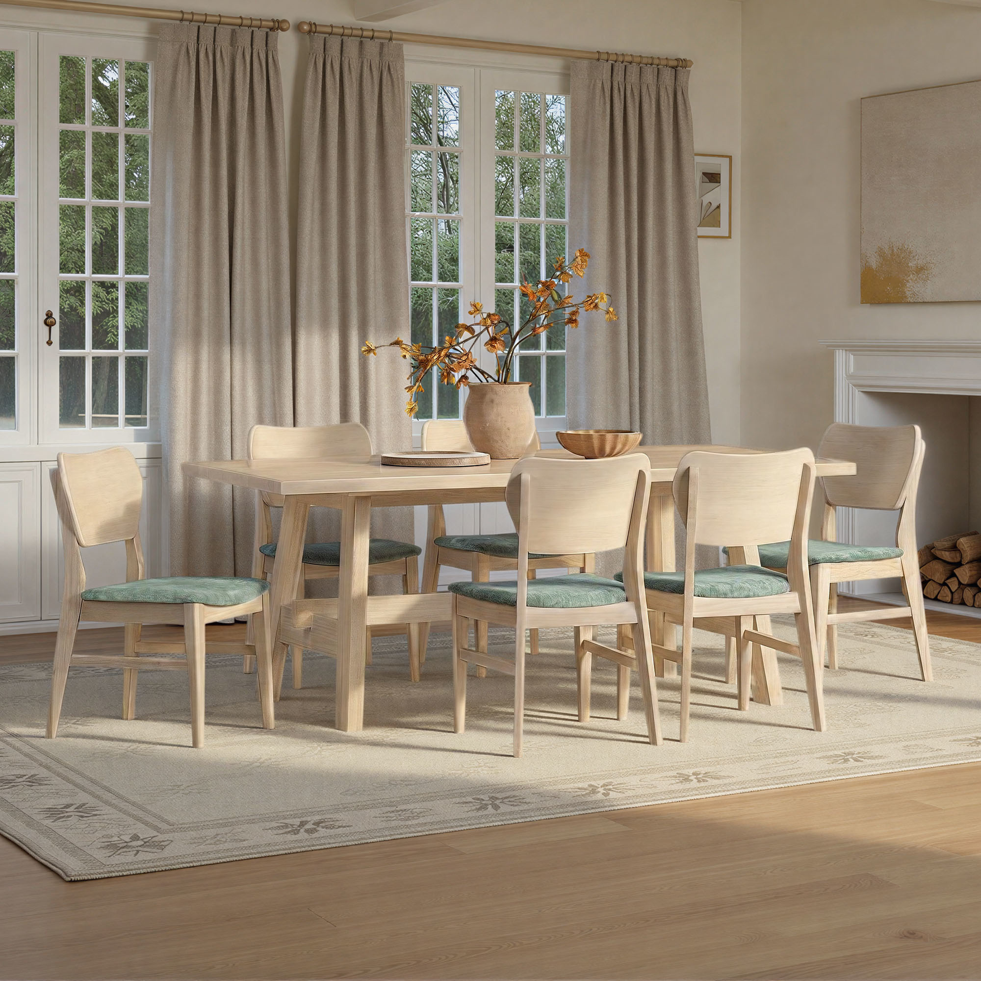 West End Ladder Chair - Sage Green | Natural