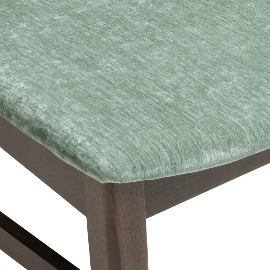 West End Curved Panel - Sage Green | Saddle Brown