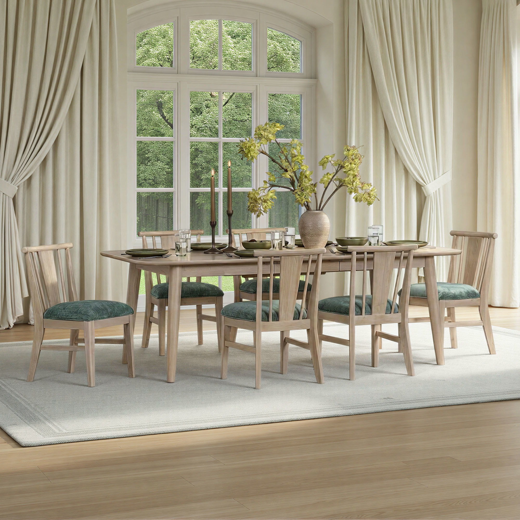 West End Spindle Leg Table | Natural