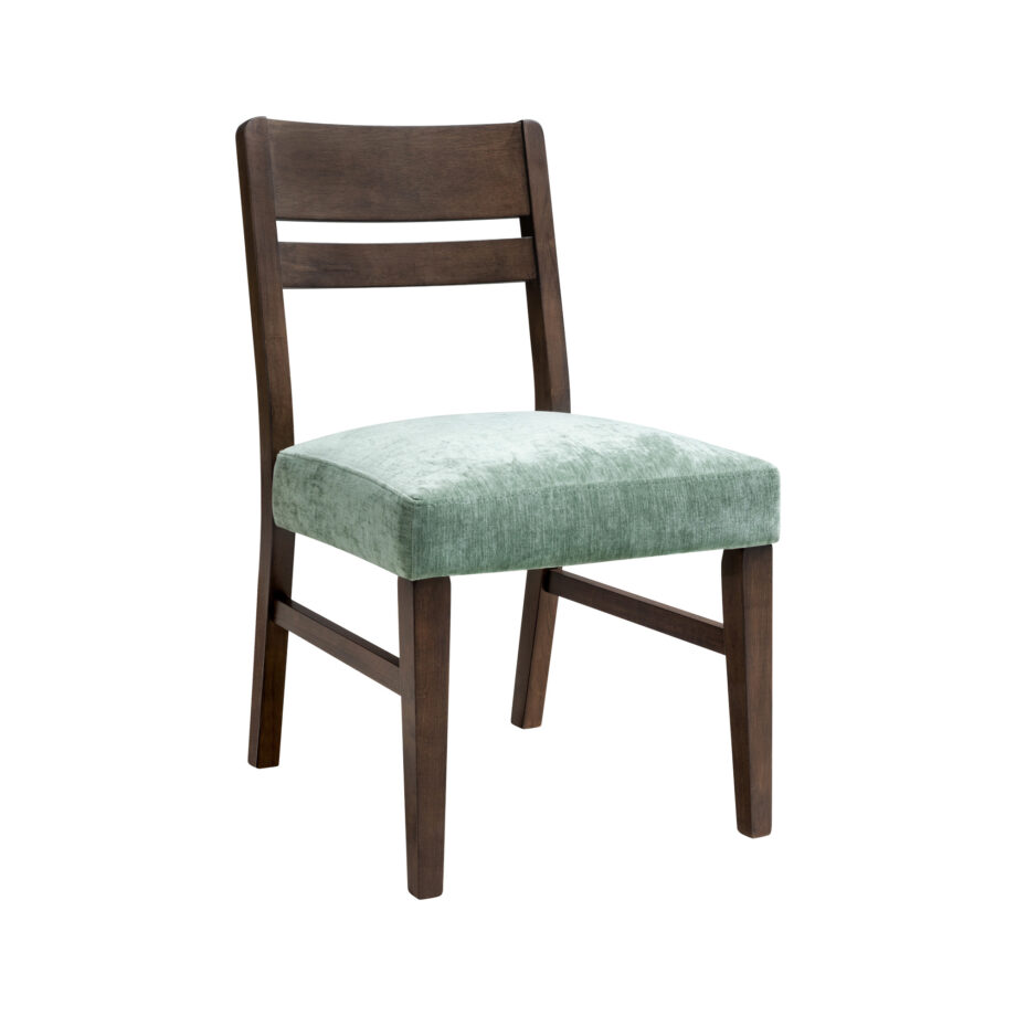 West End Ladder Chair - Sage Green | Saddle Brown
