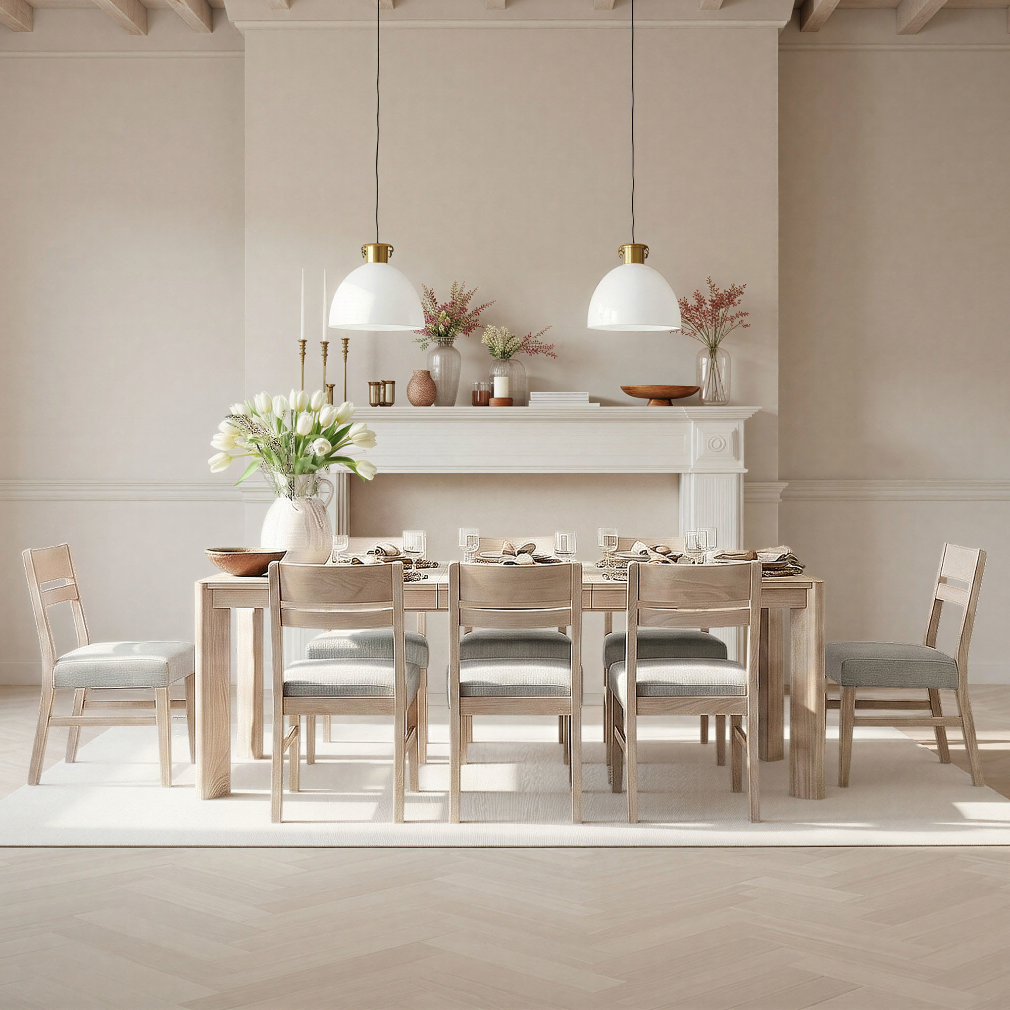 West End Fin Leg Butterfly Table | Natural